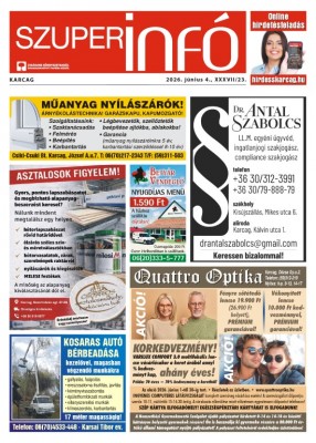 Karcagi Szuperinfó 2026.06.04.