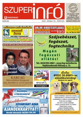 Karcagi Szuperinfó 2025.10.30.