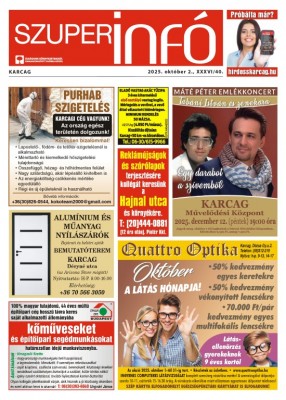 Karcagi Szuperinfó 2025.10.02.