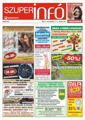 Karcagi Szuperinfó 2021.11.11.