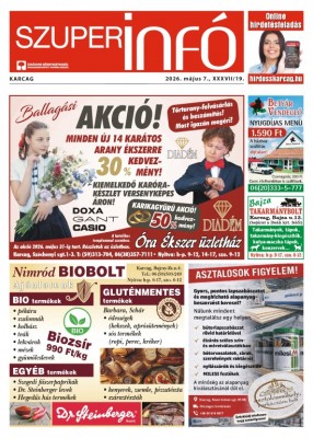 Karcagi Szuperinfó 2026.05.07.