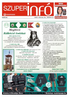 Karcagi Szuperinfó 2026.03.26.