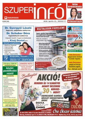 Karcagi Szuperinfó 2026.04.23.